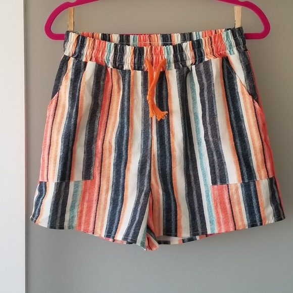 Women's Striped Shorts - Picture 1 of 3